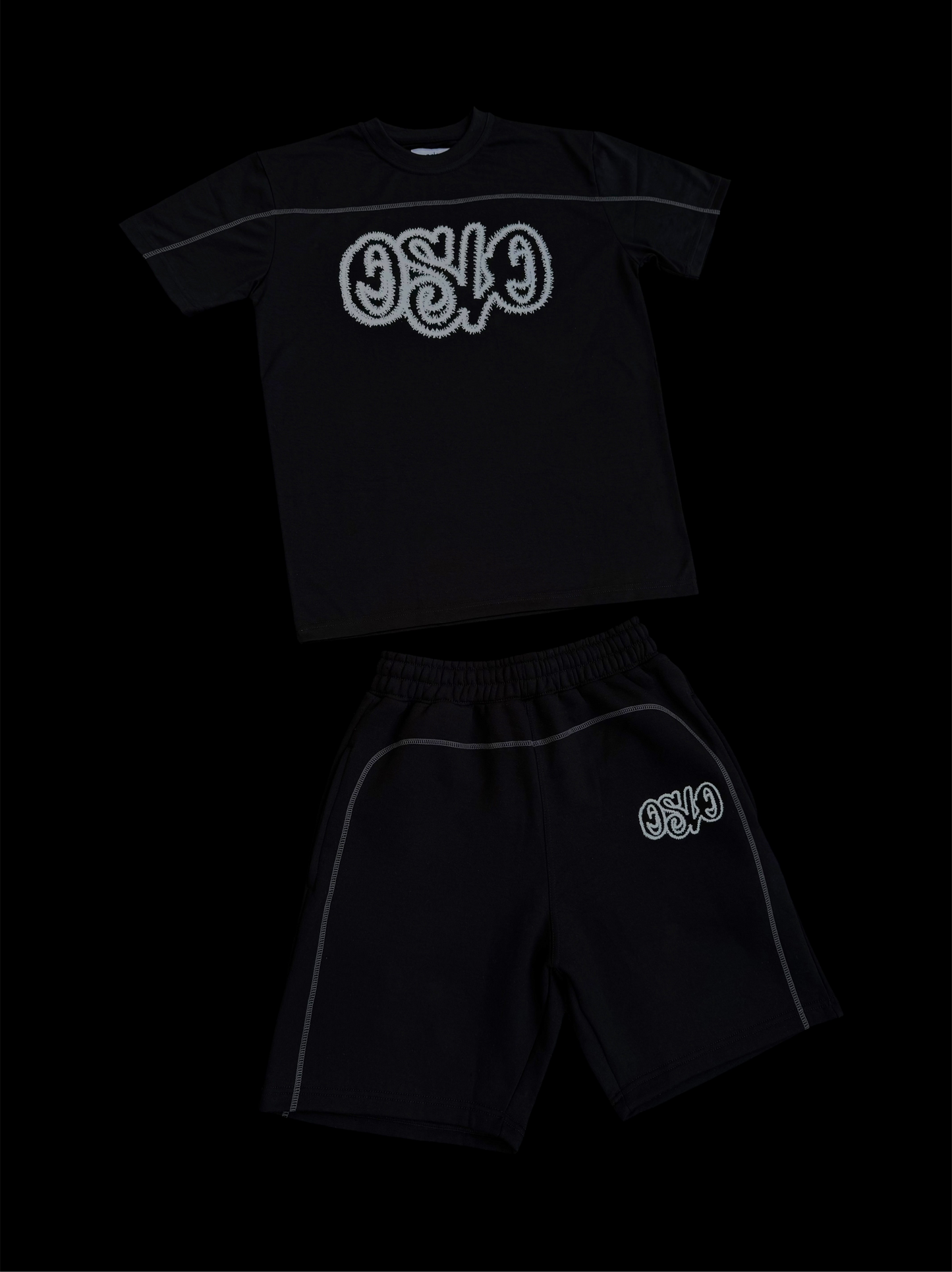 Black ‘Classic Stitch’ Short Set