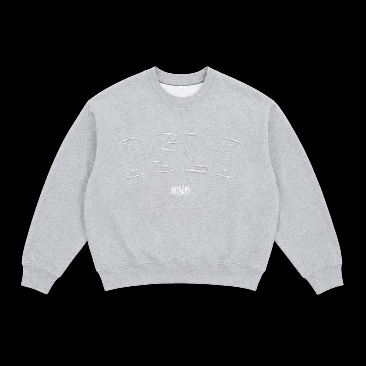 OSLO HEATHER GREY CREWNECK SWEATER