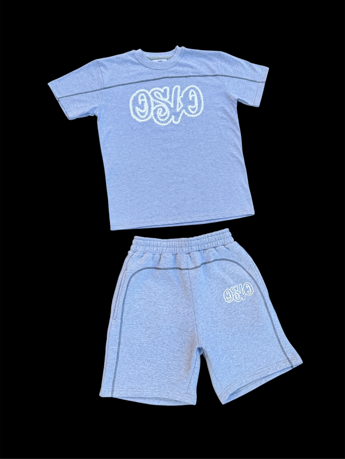 Grey ‘Classic Stitch’ Short Set