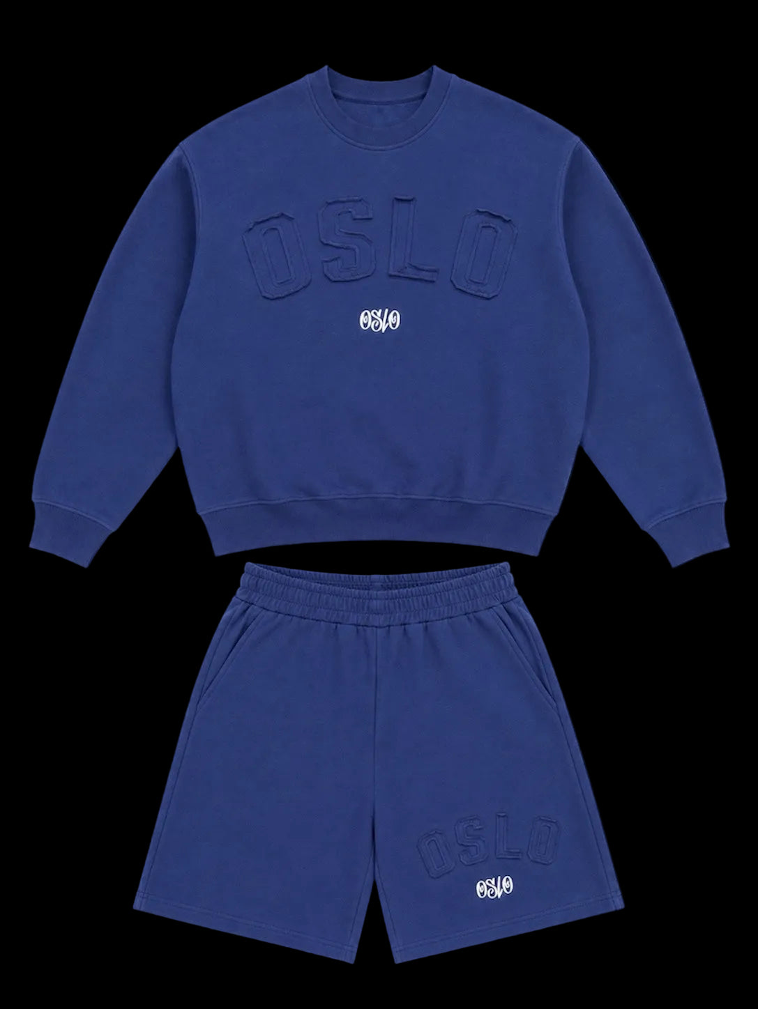OSLO DEEP NAVY CREWNECK & SHORTS SET